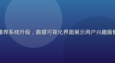 久久精品视频AI智能推荐系统升级，数据可视化界面展示用户兴趣画像与内容匹配算法示意图